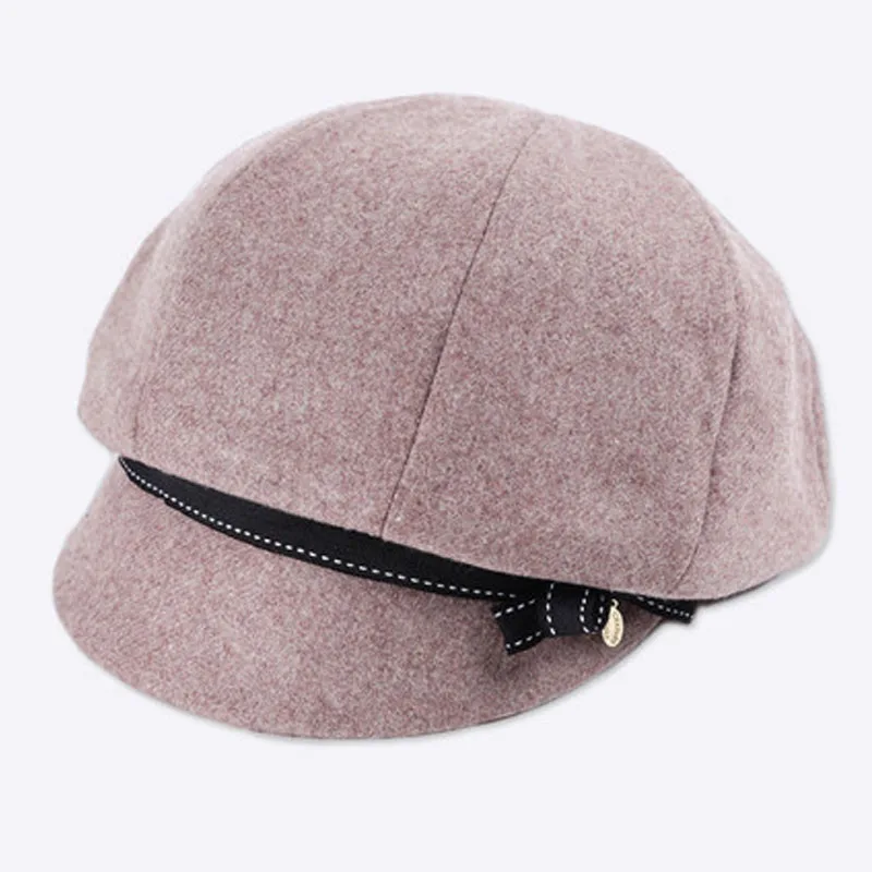 FS, женская шапка, берет, зимняя, шерсть, войлок, береты с полями, Boina, Ретро стиль, женская шапка, французский художник, художник, шапка s, Boinas, классический бант, Casquette