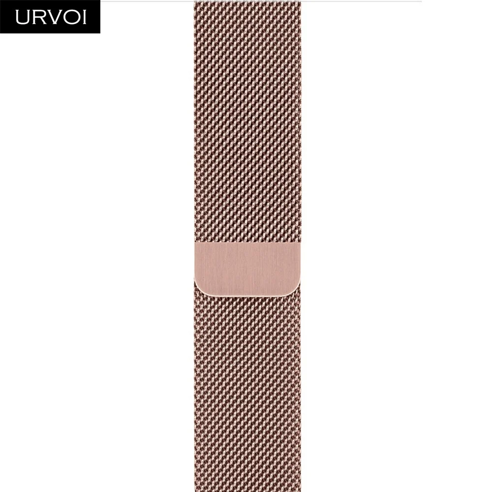 S4 5 Gold aluminum URVOI Миланская петля для Apple Watch Series 5 4 3 2 1 Алюминиевый Золотой ремешок для iwatch из нержавеющей стали магнитная пряжка с адаптером - Цвет ремешка: S4 5 Gold aluminum