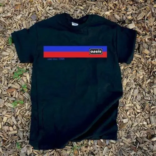 Oasis Винтаж 90s рубашка рок бритпоп группа World Tour Футболка короткий рукав скидка хлопок футболки