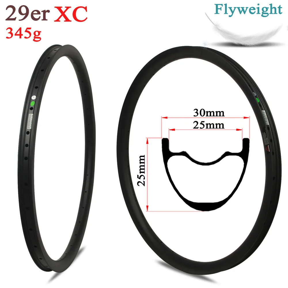 30mm XC 1 piece 24 27 30 35 40 50 мм ширина 29er DH AM XC Эндуро Горный Велосипед карбоновый обод Асимметричная бескамерная готовая диски для MTB колес - Цвет: 30mm XC 1 piece