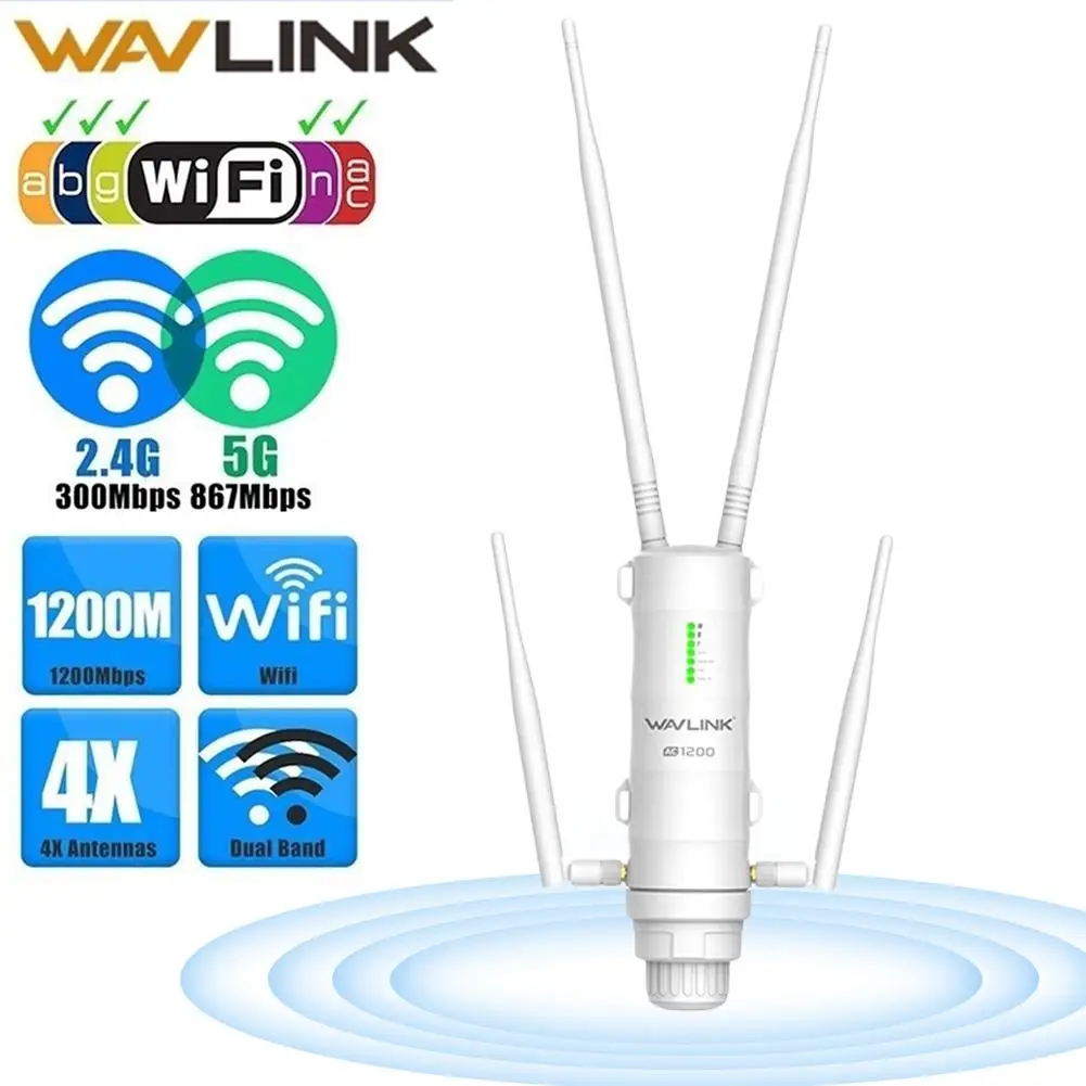 WAVLINK AC300 AC1200 двухдиапазонный Wi Fi ретранслятор Беспроводной усилитель