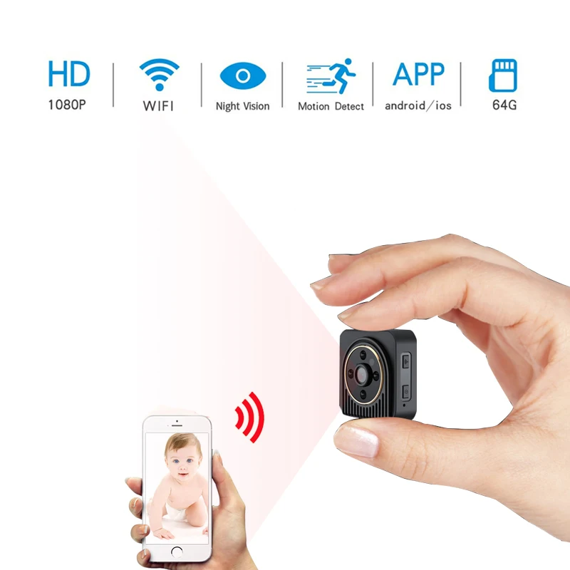 Wi Fi мини камера HD 1080P для домашней безопасности IP беспроводные видеокамеры аудио