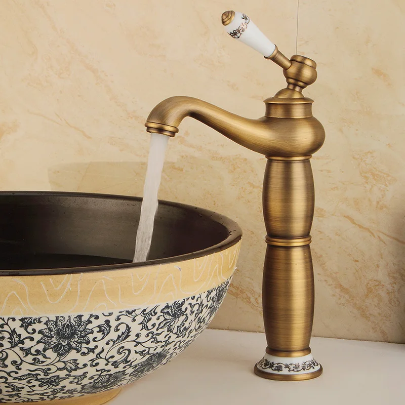 

Ceramic Chrome-Plated High Faucet Seat Diameter 35mm Sitting Kitchen Faucet Single-Connected Plating Craft Hand Faucet 60116BF