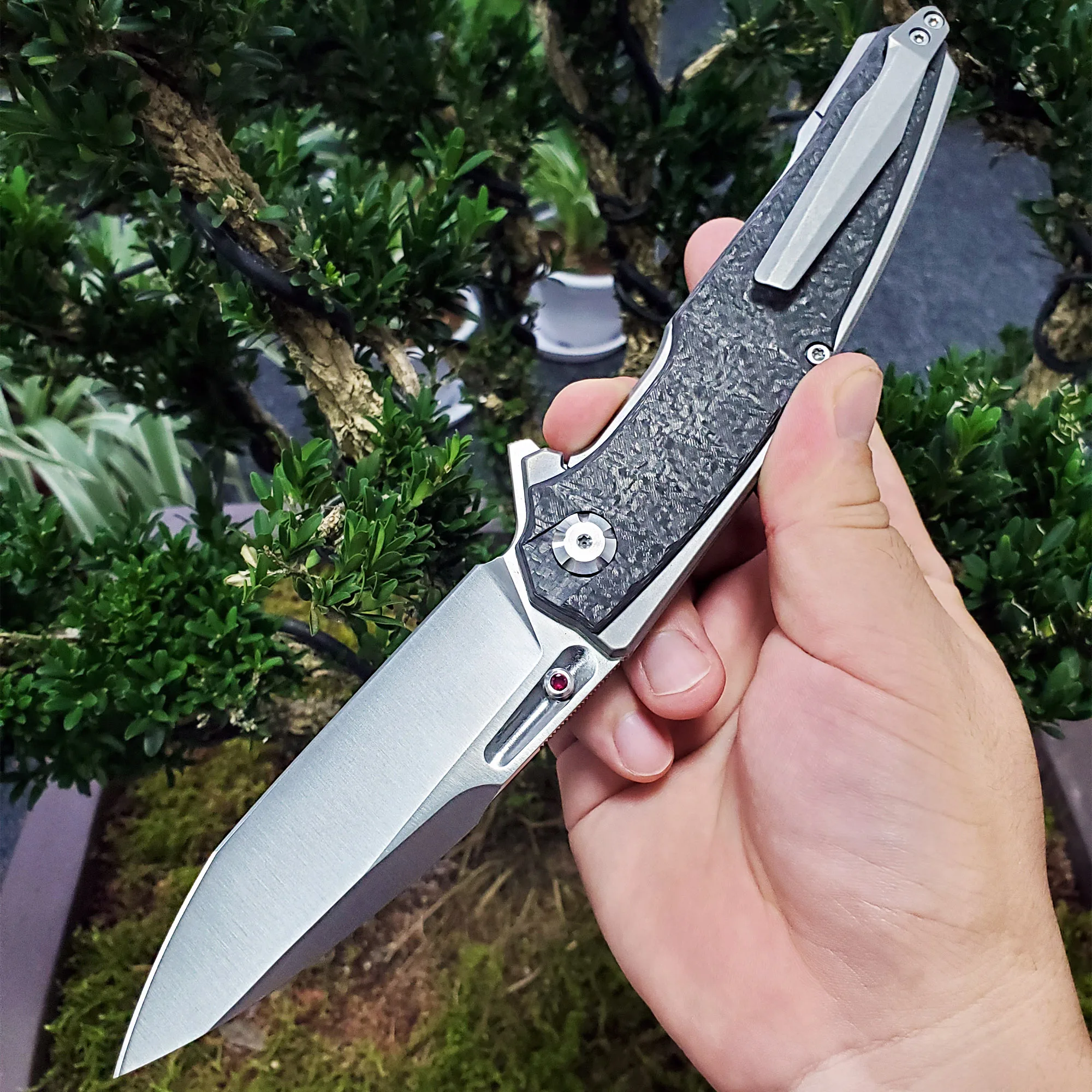Тактический складной нож Black Shark карманный клинок из титанового углеродного