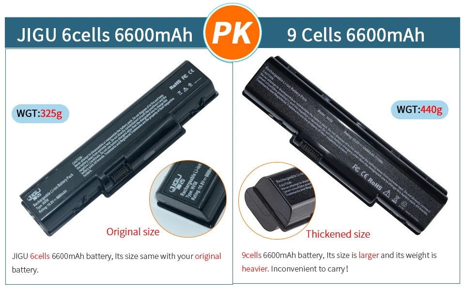 JIGU ноутбука Батарея AS09A56 AS09A70 As09a41 для acer EMachines E525 E625 E627 E630 E725 G430 G625 G627 G630 G630G G725 As09a31
