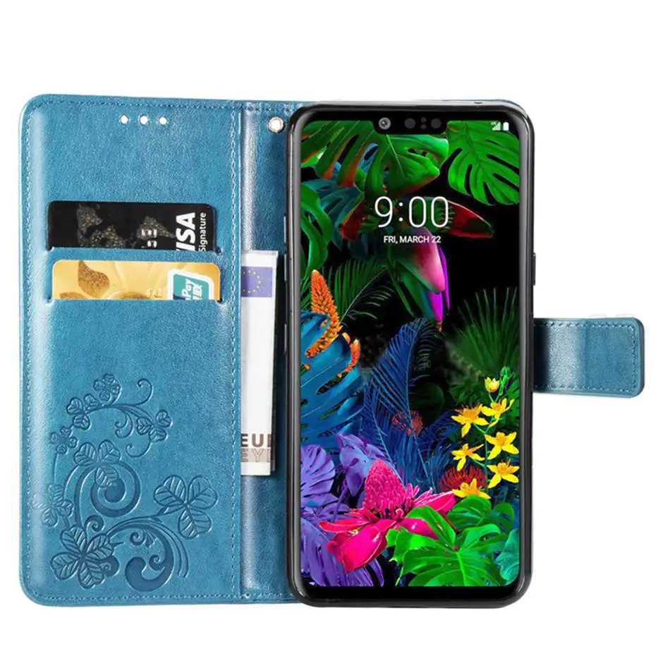 Роскошный чехол Кошелек из искусственной кожи для Coque LG G8 Tthin Q телефона защитная