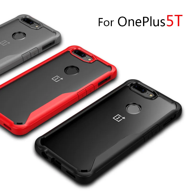 Чехол для Oneplus 5t противоударный Прозрачный чехол OnePlus 5 6 мягкий ТПУ Силикон +