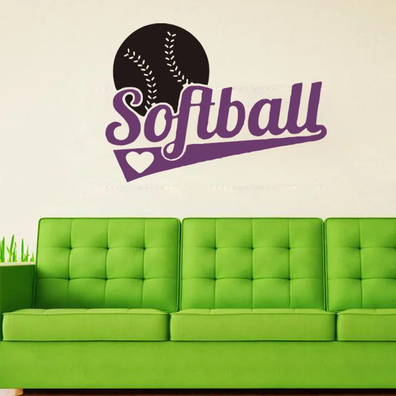 2 шт комбинированный Софтбол съемные обои настенный виниловый стикер для
