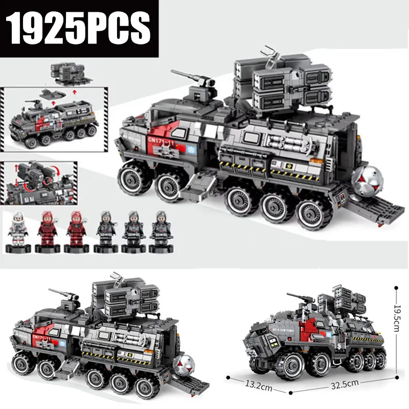 Странствующая земля CN171 несущий военный подходит technic городской спецназ Танк строительные блоки кирпичи модель игрушки подарок для детей