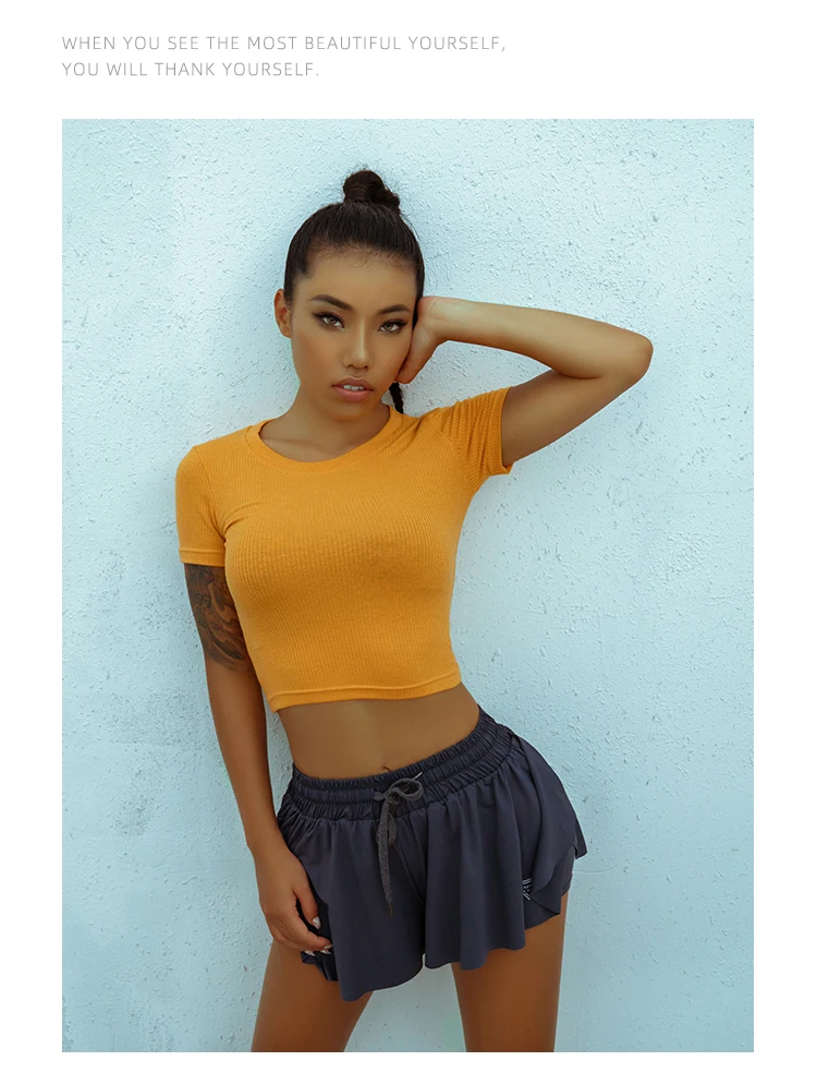 CretKoav Summer Running Shorts Women 2 In 1 Marathon Quick Dry Shorts Gym Loose Sport Shorts Breathable Yoga Shorts
