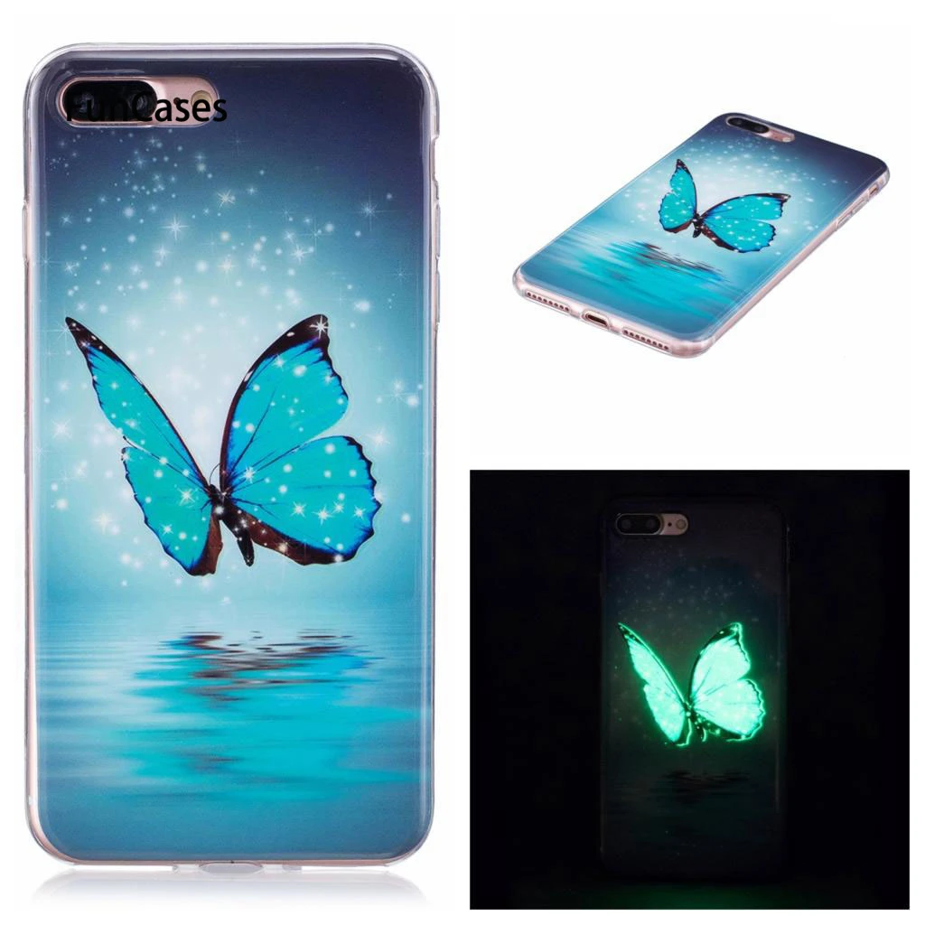 Световой плотный чехол для Apple iPhone 7 plus 5 ''дюймовый живопись IMD + TPU Мягкий