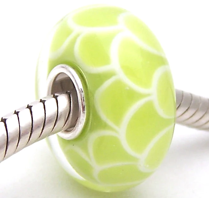 PJG835 100% S925 Sterling Silver Beads Murano Glass beads Fit European Charms Bracelet charms diy jewelry Lampwork GlassBeads | Украшения и