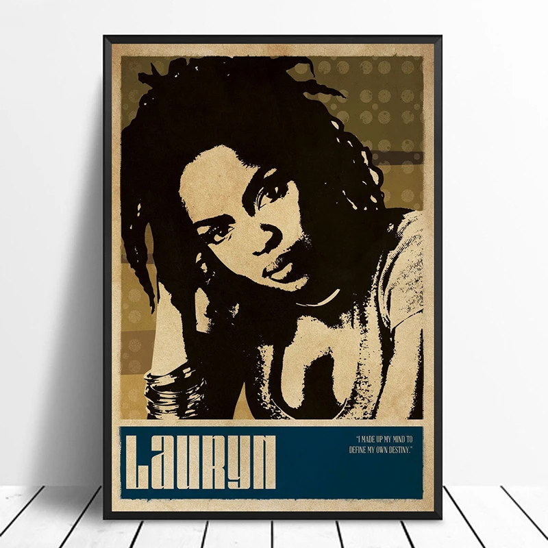 Постер музыкальной певицы Lauryn Hill группы в стиле хип хоп рэп со звездами настенное