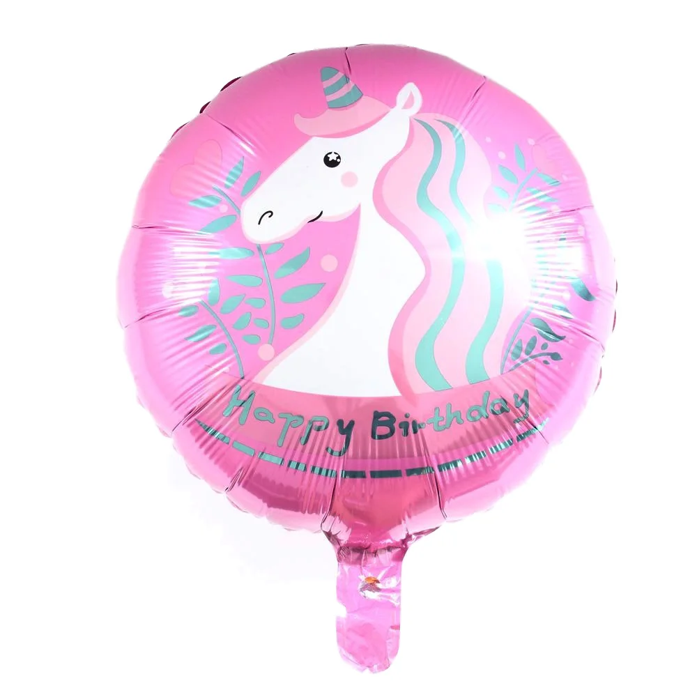 18inch pink 1pcs Милый фольгированный воздушный шар-единорог с днем рождения надувные воздушные шары для свадьбы и дня рождения вечерние украшения Единорог принадлежности для тематической вечеринки - Цвет: 18inch pink 1pcs
