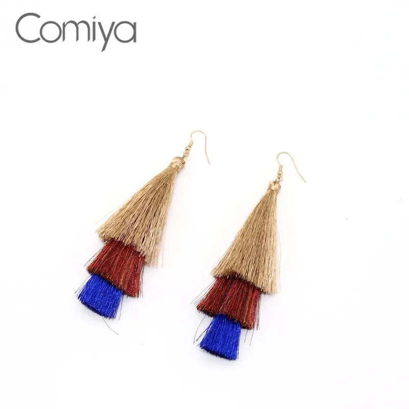 Comiya ручной серьги для AliExpress кисточкой Линия Винтаж Длинные длинные сережки orecchini