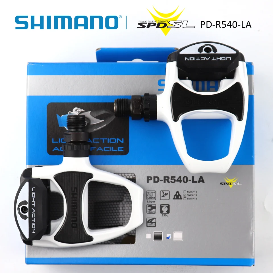 SHIMANO PD-R540 LA дорожный велосипедный Педальный светильник, SPD-SL педали для велосипеда, включая SM-SH11 самоблокирующиеся бутсы Shimano, подлинные товары
