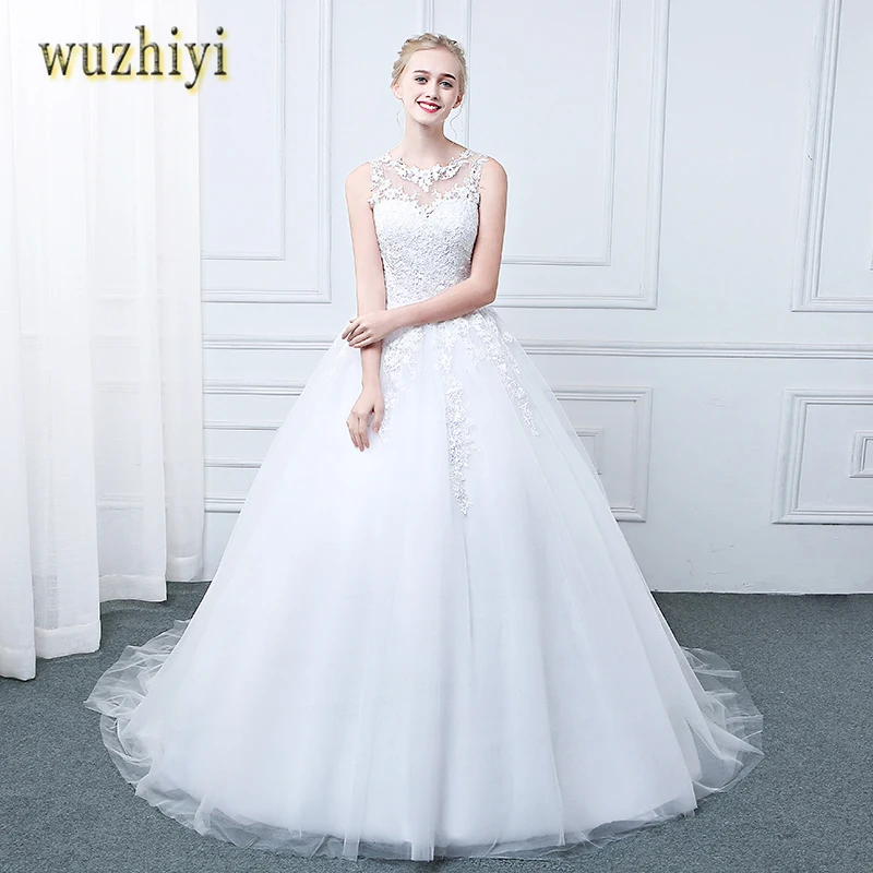 Wuzhiyi/Элегантное свадебное платье vestido de noiva на молнии с открытой спиной элегантное