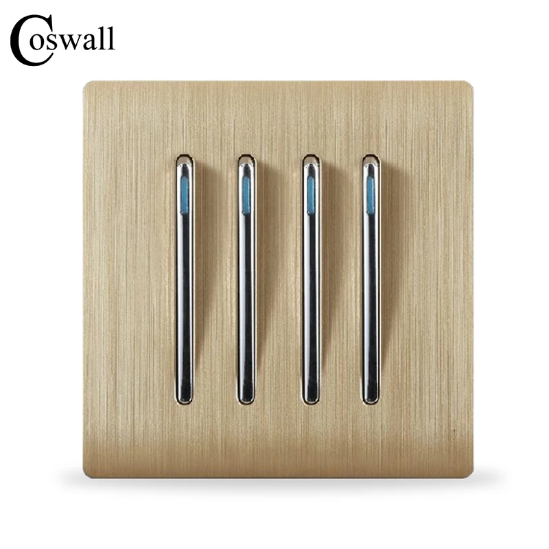 Бесплатная доставка настенный выключатель Kempinski 4 кнопочный 1 позиционный света с