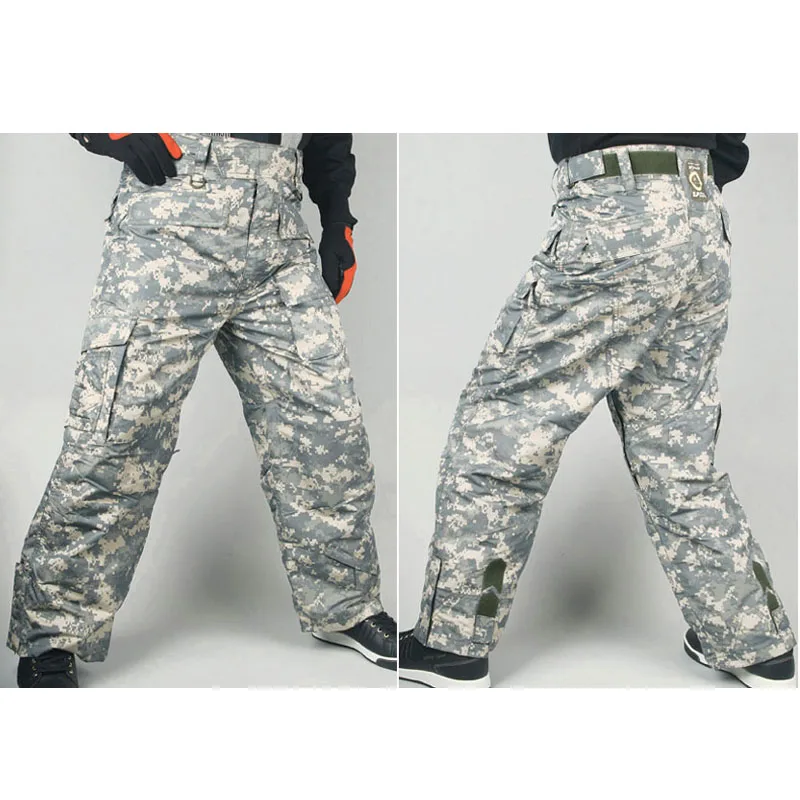 Новинка зимние водонепроницаемые брюки цвета хаки для катания на лыжах и