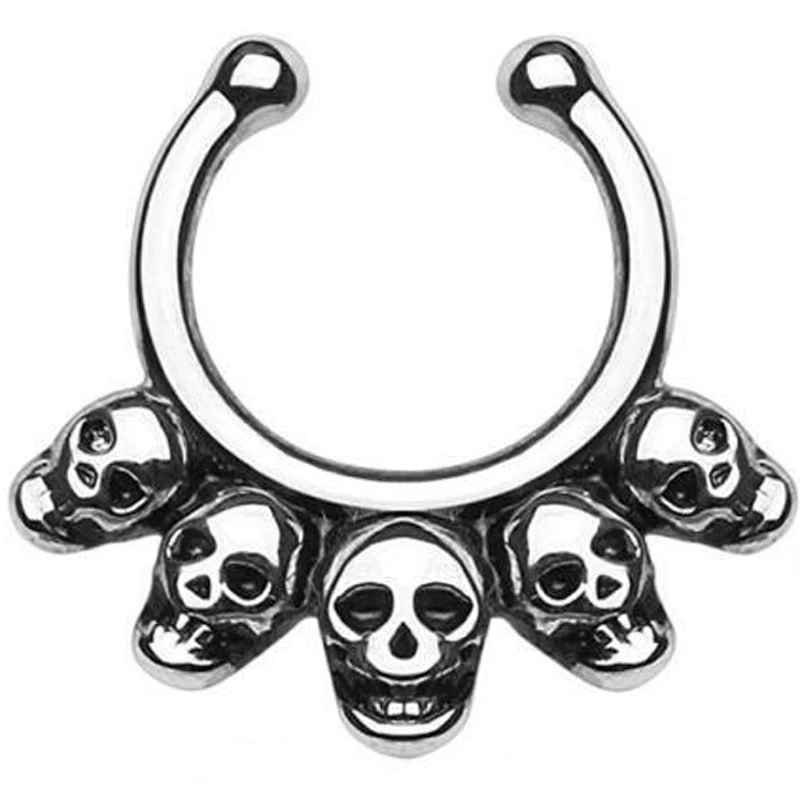 Хирургическое кольцо для носа 316 л с цирконием поддельное тела украшения