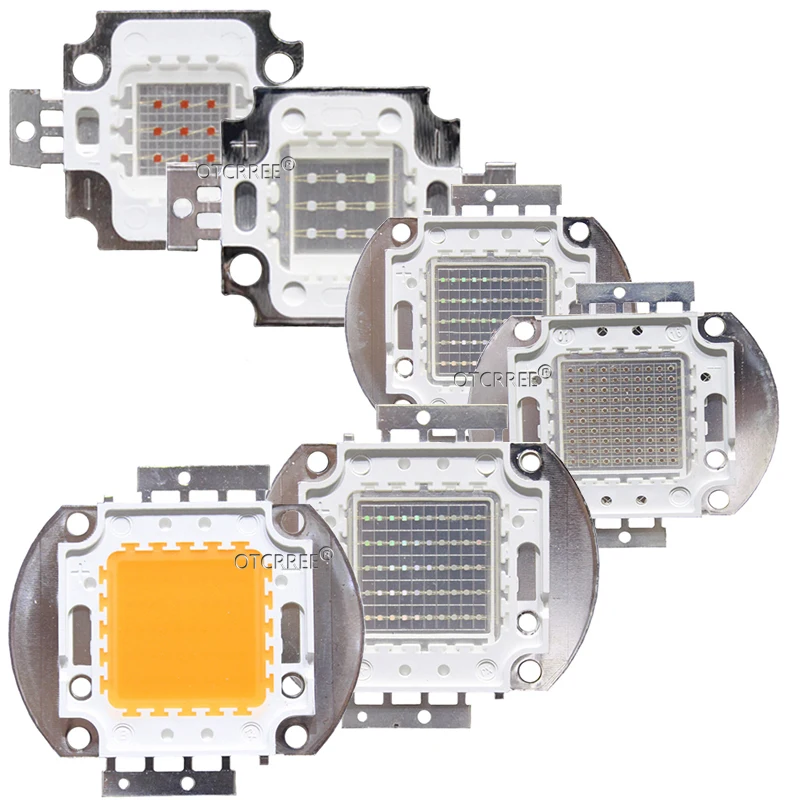 30mil 45mil High Power LED Chip integrated Lamp Blue Orange Pink Green Yellow Red Full spectrum White 10W 20W 30W 50W 100W | Лампы и