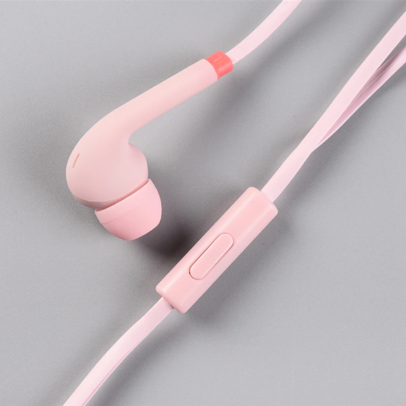Милые хлопковые наушники 3 5 мм в ухо стерео проводные с микрофоном чехол для
