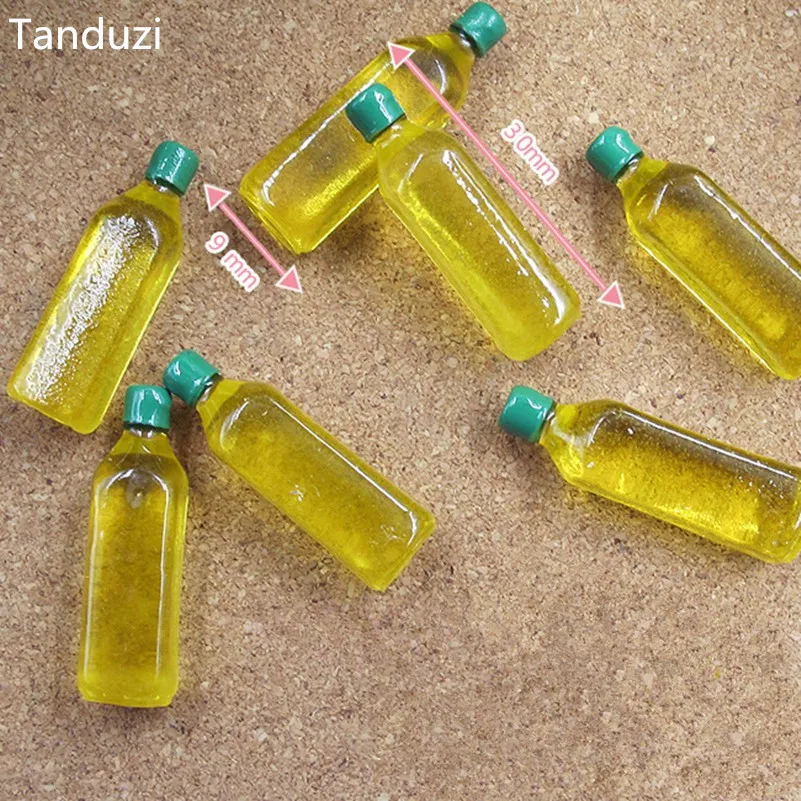 Tanduzi 20 шт. японская кавайная Смола Имитация еды 3D оливковое масло бутылка Сделай