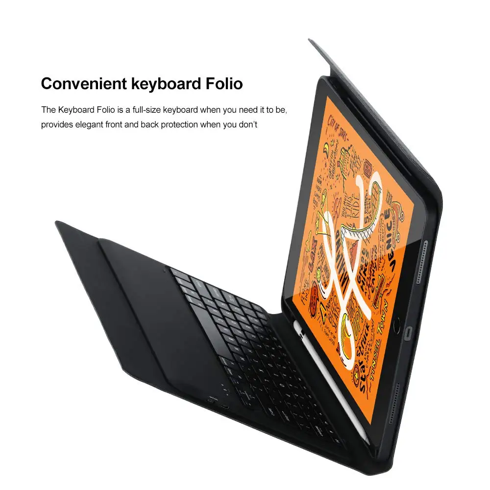 Для iPad mini 5 7 9 чехол клавиатура с держателем карандашом умный для Air 3 10 6th Pro 11 12 2018