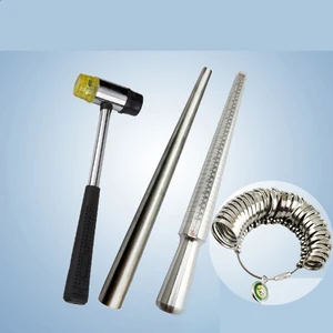 Инструмент для ювелирных изделий, 4 шт.компл., увеличительное кольцо, палочка, оправка, молоток, кольцо, измерительный стержень для пальцев, 25  28 см1,1 см, Прямая доставка