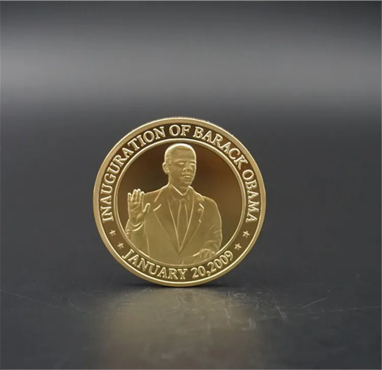 Обамы в белый дом и вашингтон летию сувенир монеты валюты с пластиковой коробке