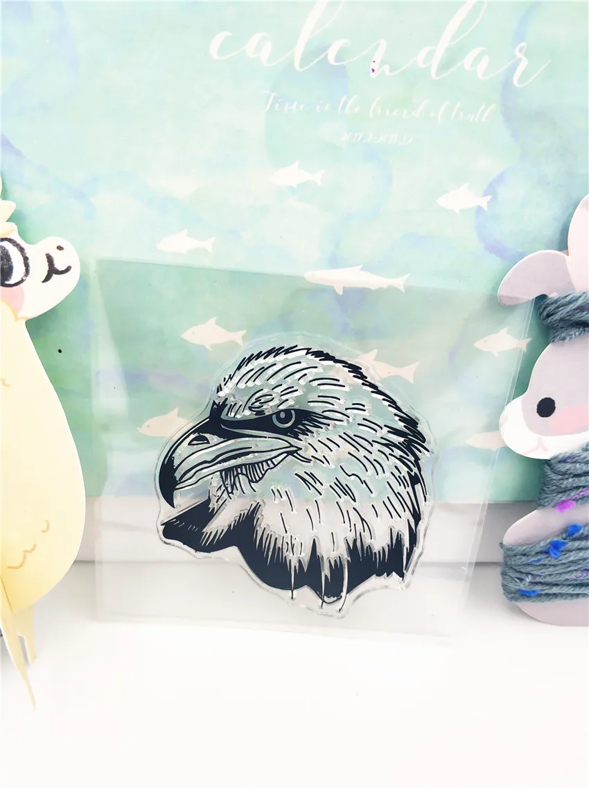 PANFELOU The eagle head Transparent Clear Silicone Stamp/Seal for DIY scrapbooking/photo album Decorative clear stamp sheets | Дом и сад