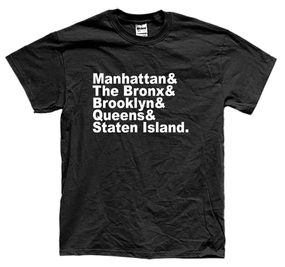 

Футболка с короткими рукавами и надписью «FIVE BOROUGH THE Names brooklyn bronx queens dark», много цветов, унисекс, kiss me, больше размеров и Colors-A889