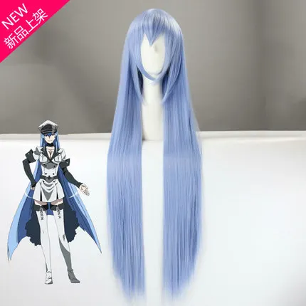 Аниме Akame ga KILL! Esdeath парик синие прямые длинные высокотемпературные волосы
