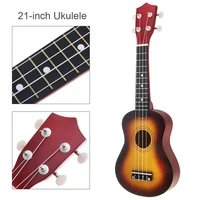 21 inch ukulele beginners children sun color hawaii four string guitar with string and pick musical instrument