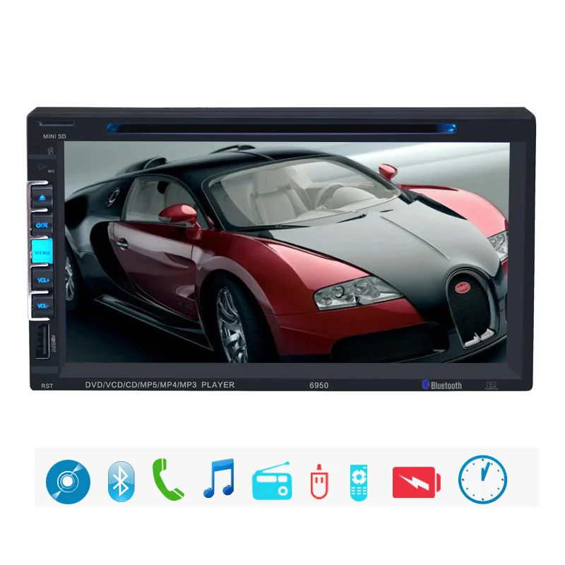 6 9 дюймовый автомобильный DVD плеер YUANMINGSHI Bluetooth стерео проигрыватель CD радио один 2
