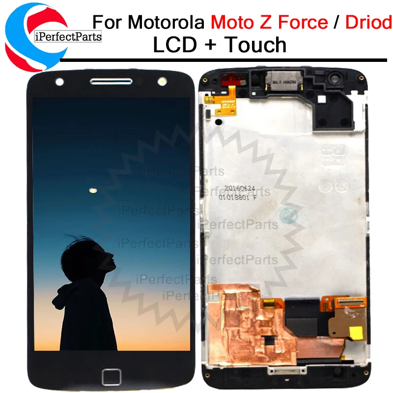 ЖК дисплей 5 ''для Motorola Moto Z Force Droid XT1650 сенсорный экран дигитайзер с рамкой для