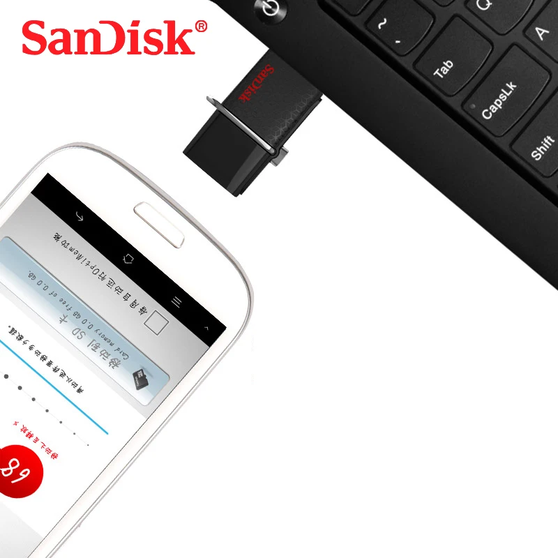 64GB Original Sandisk Ultra OTG USB 3.0 Dual Purpose Mini Usb Memory Flash Smartphone Micro Pen Drive Android Pendrive | Компьютеры и