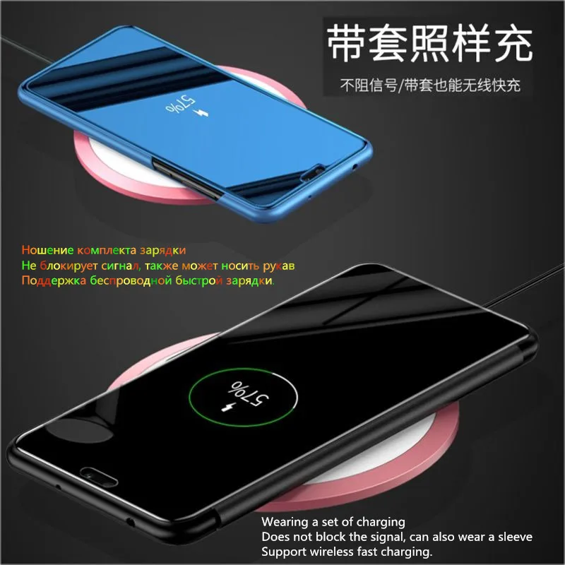 Mirror Flip Cases For Xiaomi Redmi Note 7 5 6A 6 Pro 4X Mi 8 9 A1 A2 Lite Pocophone F1 Fundas Cover on Case |
