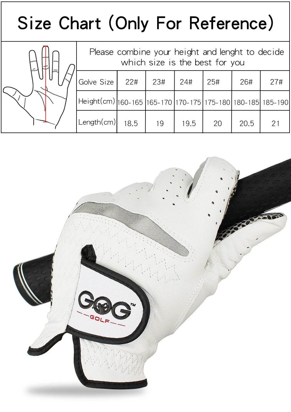 Pack of 10 Pcs Men's Golf Gloves Wear on Left Hand Gloves Soft Breathable Pure Sheepskin slip-resistant design