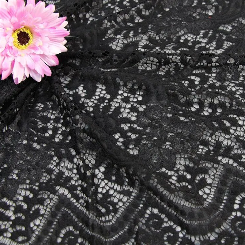 3YardsX64.5CM Beautiful Soft Black white Flower Eyelash Lace Trim Fringe Embellishment Crafts LB0038 | Дом и сад