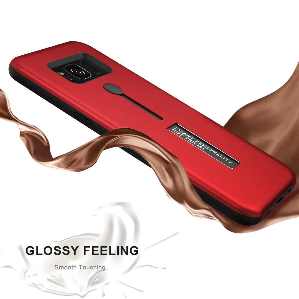 KISSCASE кольцо держатель стенд силиконовый бронированный чехол для Samsung Galaxy S8 S7 J5 2017