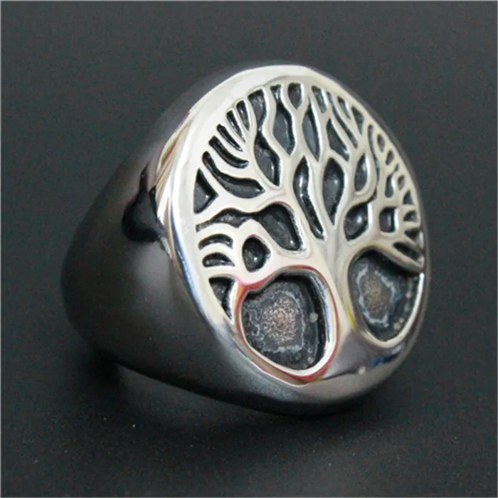 1 шт. Новое поступление полировочное кольцо с деревом из нержавеющей стали 316L