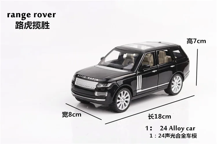 1:24 сплав модель автомобиля высокого класса SUV L = 18 см(# M923-6) W/6 дверей открытый отличное качество для коллекции светильник/звук дизайн