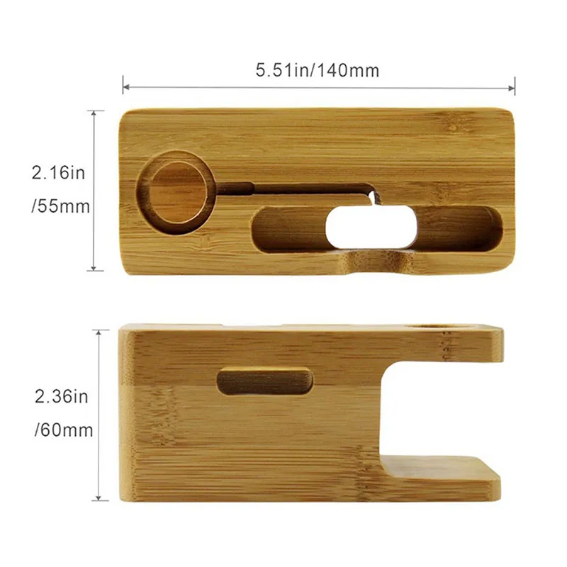 Новинка 2019 деревянные два в одном бамбуковые кронштейны для мобильных телефонов