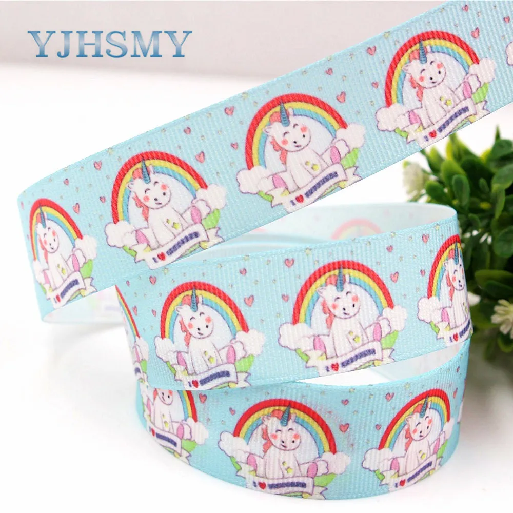 YJHSMY H 17522 864 10 ярдов 25 мм мультфильм термопечать grosgrain Свадьба DIY аксессуары