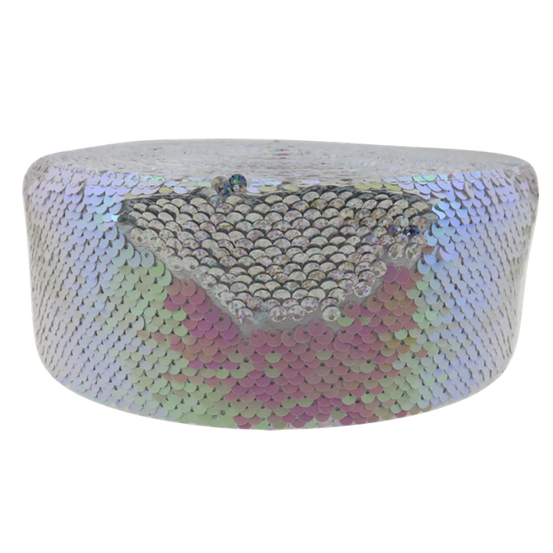 75mm Reversible Sequin Ribbon Fabric Sparkly For DIY Dress Bowsdouble color Accessories Wedding Party Decoration | Дом и сад