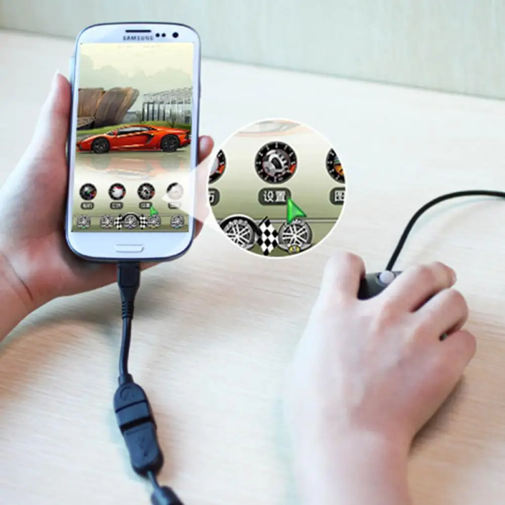 Переходник Micro USB 2 0 A мама B папа кабель адаптера OTG черный короткий Mini для Samsung HTC