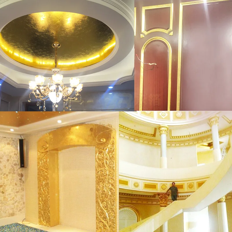 100 шт тайваньский K блестящий имитация золотого листа позолоченный цвет как 24k