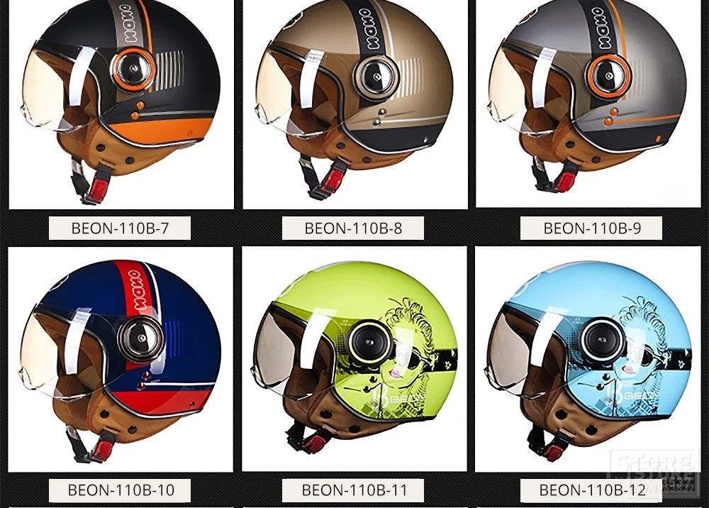 BEON мотоциклетный шлем Chopper 3/4 с открытым лицом винтажный шлем Moto Casque Casco Capacete для мужчин и женщин скутер мотоциклетный шлем