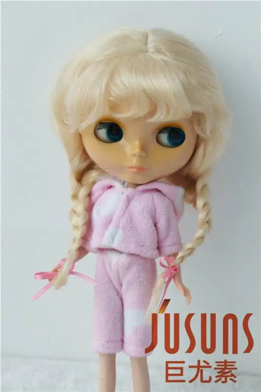Blond M9 JD2031 Длинные Ангольские мохер милые Анна косы BJD кукольные парики Размер 10-11 дюймов кукольные аксессуары - Цвет: Blond M9